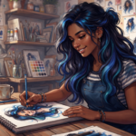 Captivating Dark Hair Blue Drawing Ideas: A Comprehensive Guide for Artists